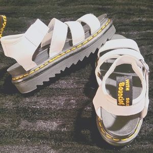 Brand new never worn white Dr. Marten sandals.